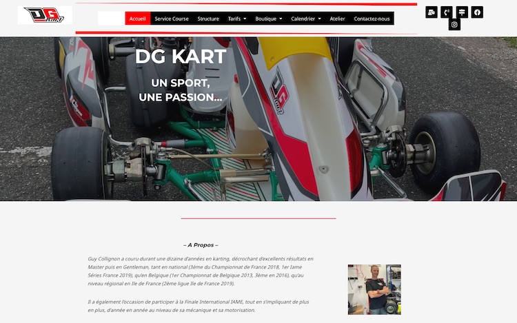Une nouvelle adresse internet pour DG Kart
